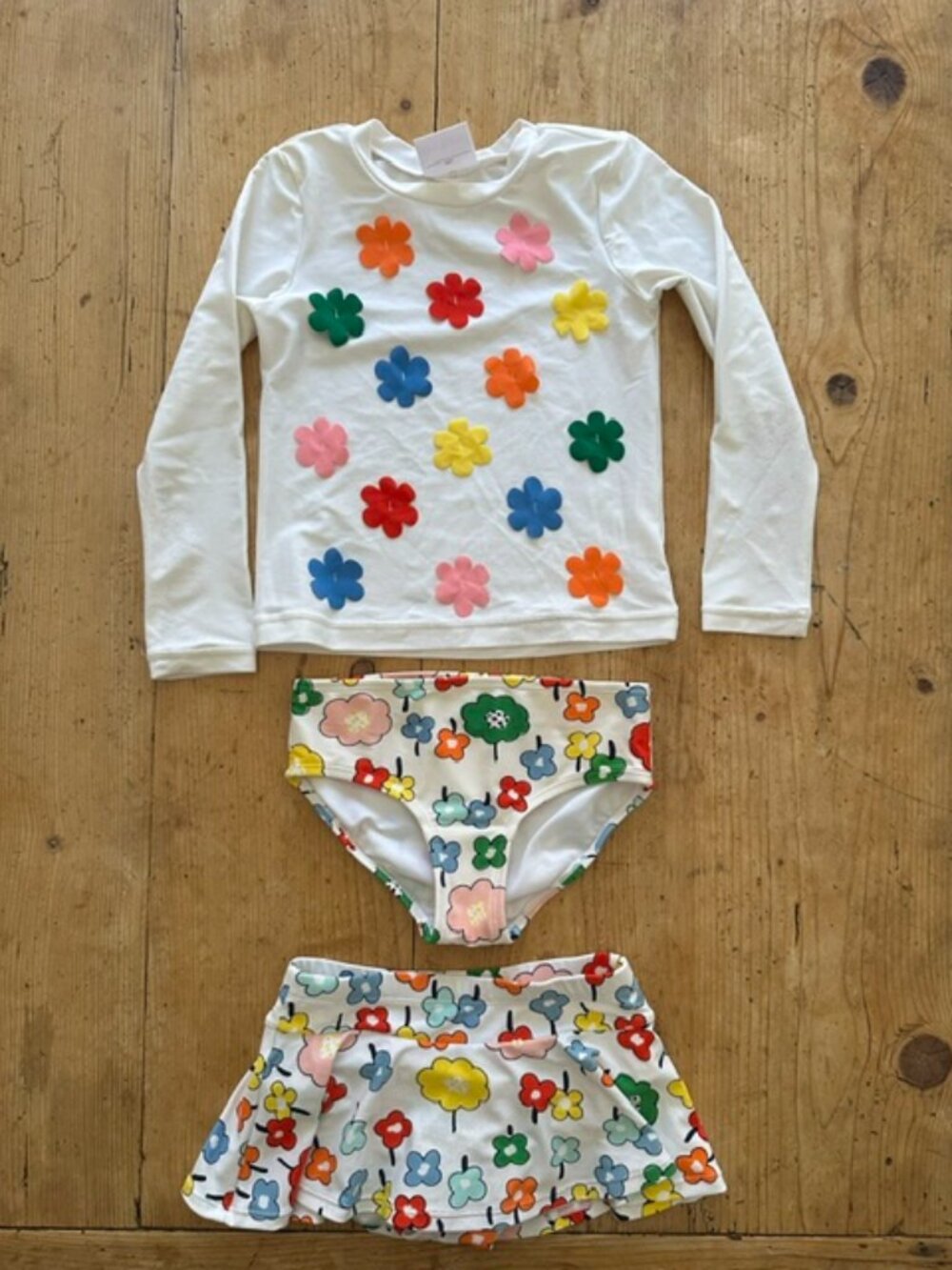 Hanna Andersson Girls Rashguard with 2 Bottom Options Size 5